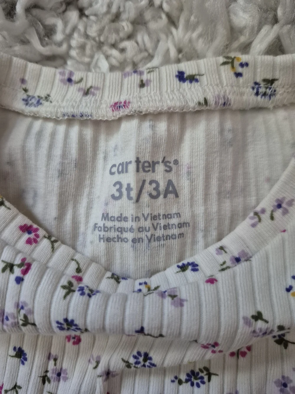 Old Navy Cream and Pink Floral Ruffle-Sleeve And Carters Girls Tops (2-Pack)